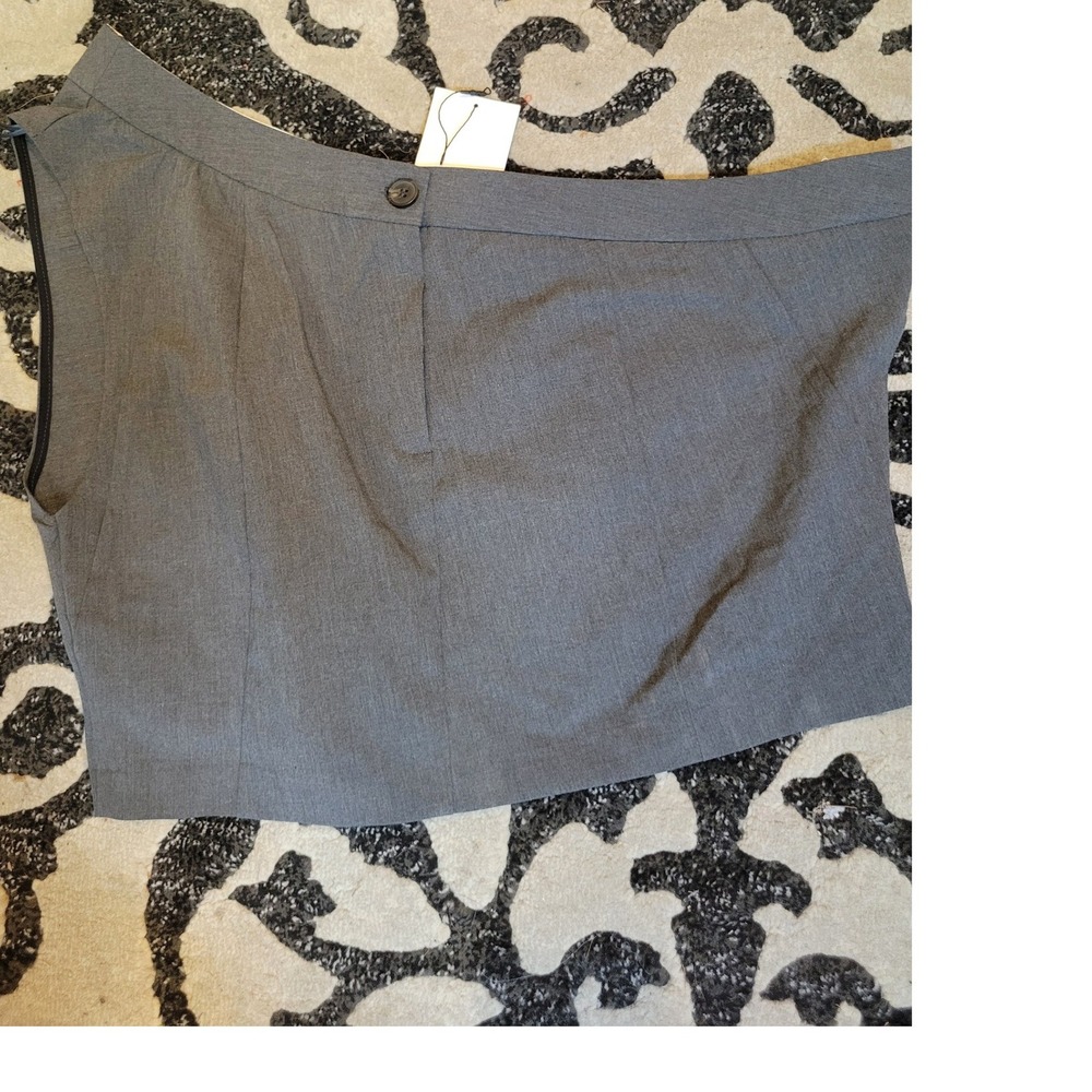 Zara One Shoulder Asymmetrical Crop Top Gray Heathered XXL 7385/027/802 2034